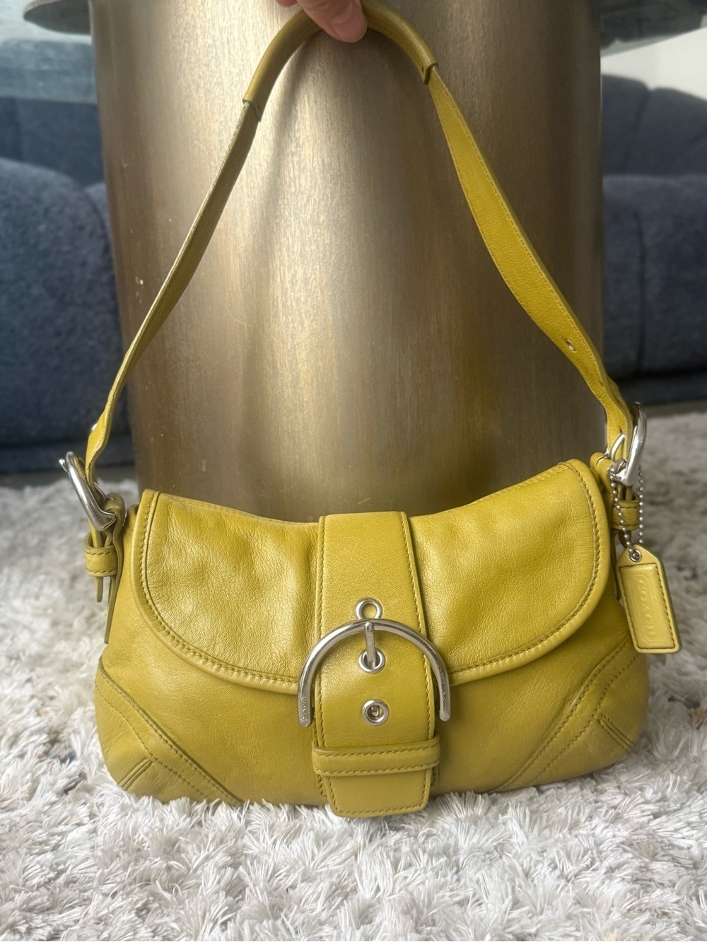 COACH VINTAGE 2004 LIME GREEN MINI SOHO
